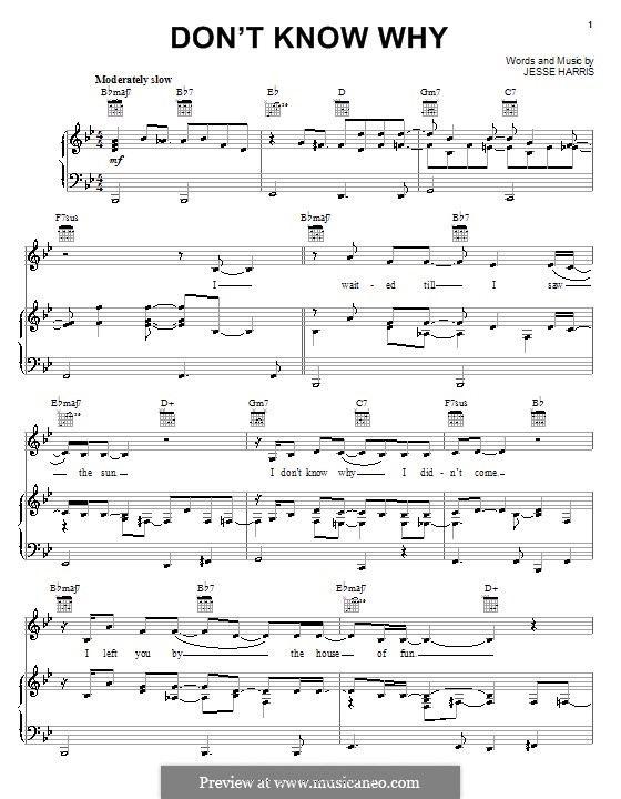 Vocal version: Für Stimme und Klavier (oder Gitarre) by Jesse Harris