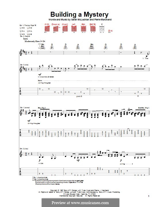 Building a Mystery: Für Gitarre mit Tab by Pierre Marchand
