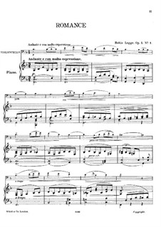 Romanze, Op.1 No.1: Romanze by Robin Humphrey Legge