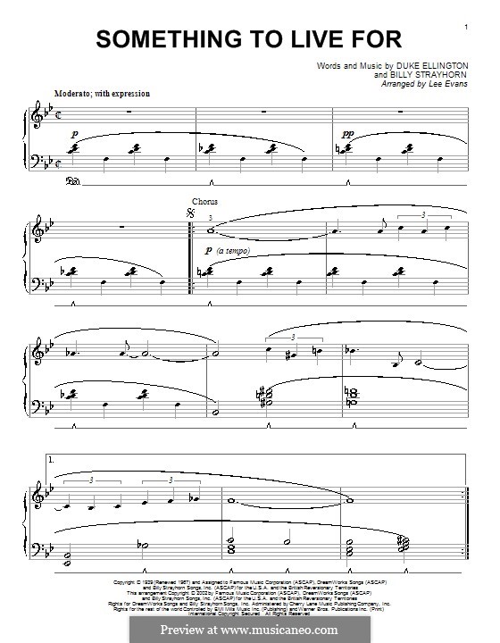 Something to Live for: Für Klavier by Billy Strayhorn
