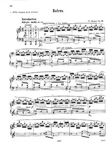 Bolero in a-Moll, Op.19: Für Klavier by Frédéric Chopin