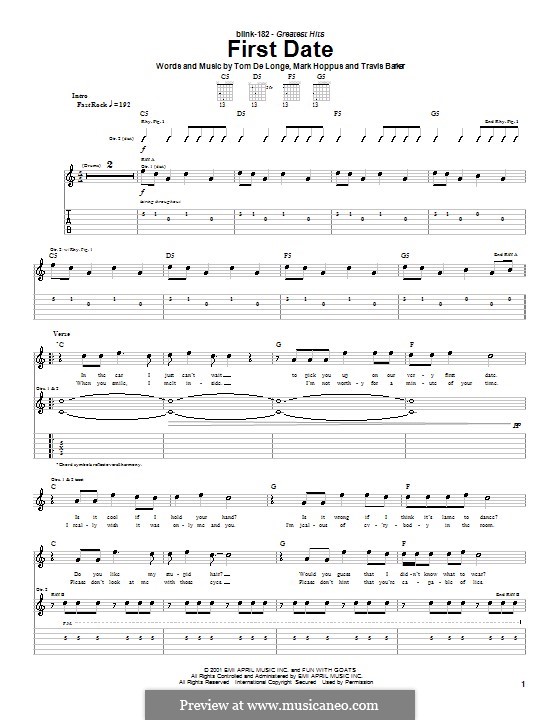 First Date (Blink182) von M. Hoppus, T. DeLonge, T. Barker auf MusicaNeo First Date (Blink182) von M. Hoppus, T. DeLonge, T. Barker auf MusicaNeo