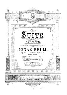 Klaviersuite Nr.1, Op.58: Klaviersuite Nr.1 by Ignaz Brüll