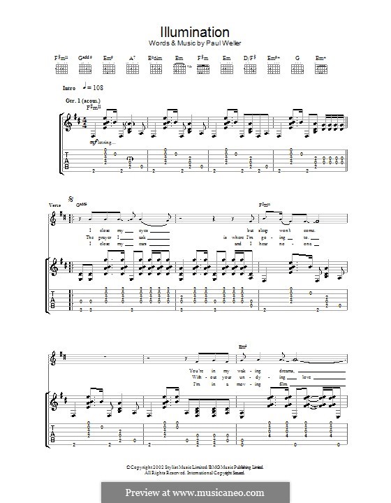 Illumination: Für Gitarre mit Tabulatur by Paul Weller