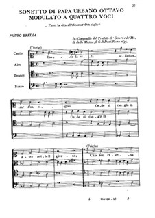 Sonetto di Papa Urbano Ottavo Modulato a Quattro Voci: Sonetto di Papa Urbano Ottavo Modulato a Quattro Voci by Pedro de Heredia