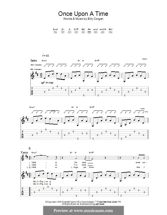 Once Upon a Time (The Smashing Pumpkins): Für Gitarre mit Tabulatur by Billy Corgan