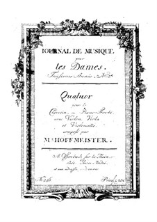 Klavierquartett Nr.1 in B-Dur: Klavierquartett Nr.1 in B-Dur by Franz Anton Hoffmeister