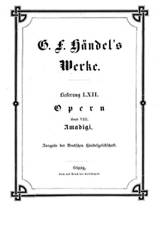 Amadigi di Gaula, HWV 11: Vollpartitur by Georg Friedrich Händel