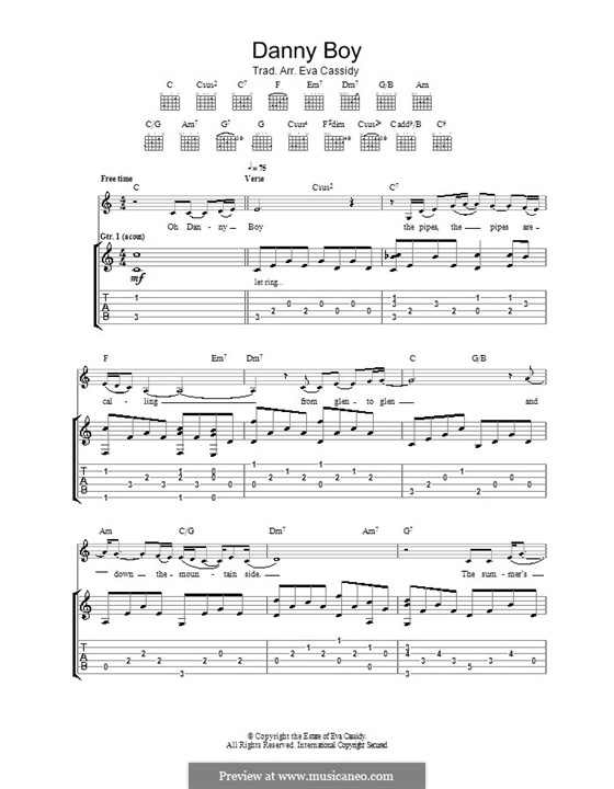 One instrument version: Für Gitarre mit Tabulatur by folklore