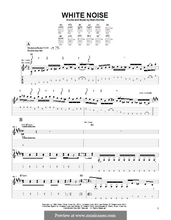 White Noise: Für Gitarre mit Tabulatur by Marc Bonilla