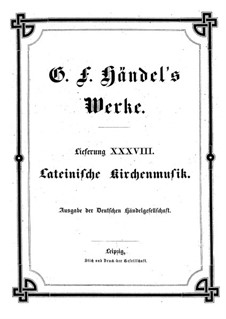 Lateinische Kirchenmusik: Lateinische Kirchenmusik by Georg Friedrich Händel