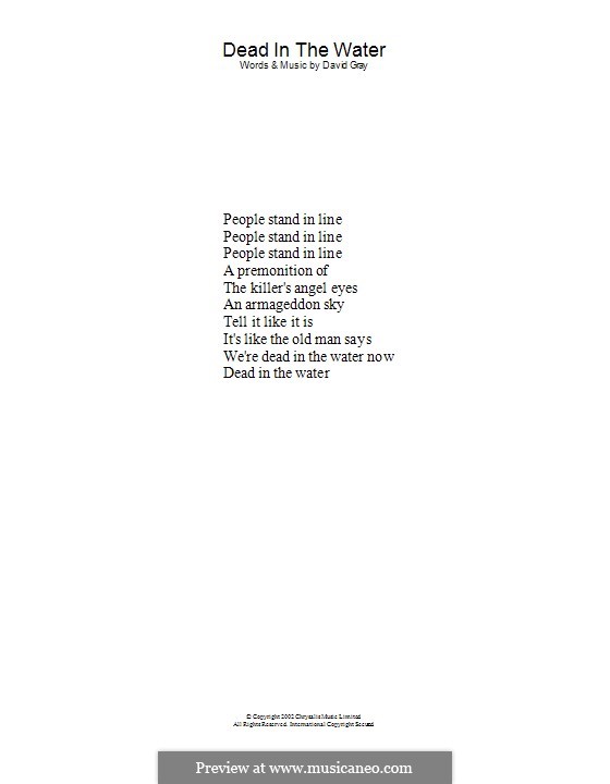 Dead in the Water: Text by David Gray