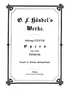 Lothair, HWV 26: Lothair by Georg Friedrich Händel