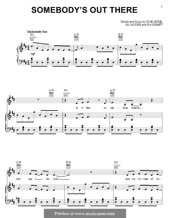Somebody's Out There (Triumph): Für Stimme und Klavier (oder Gitarre) by Gil Moore, Mike Levine, Rik Emmett
