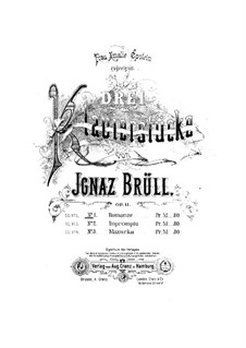 Drei Klavierstücke, Op.11: Drei Klavierstücke by Ignaz Brüll