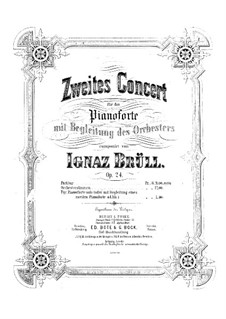 Klavierkonzert Nr.2, Op.24: Version für zwei Klaviere by Ignaz Brüll