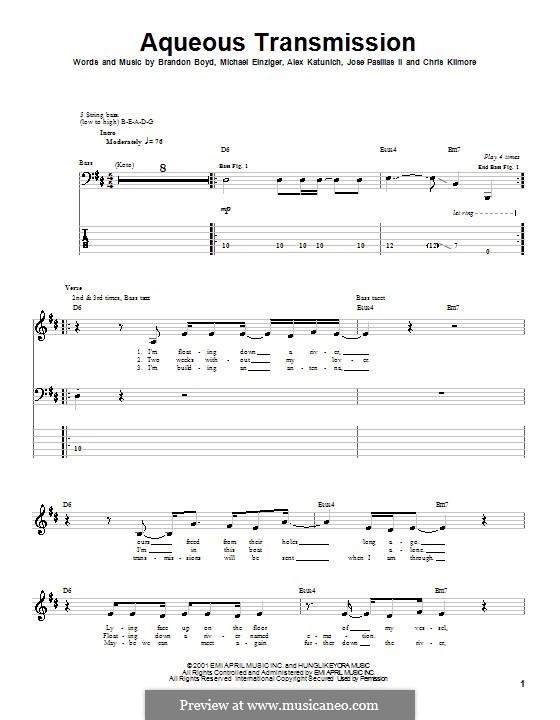 Aqueous Transmission (Incubus) von A. Katunich, B. Boyd, M. Einziger