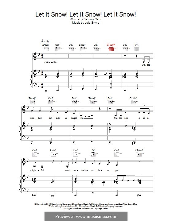 Vocal version: Für Stimme und Klavier oder Gitarre (B-Dur) by Jule Styne