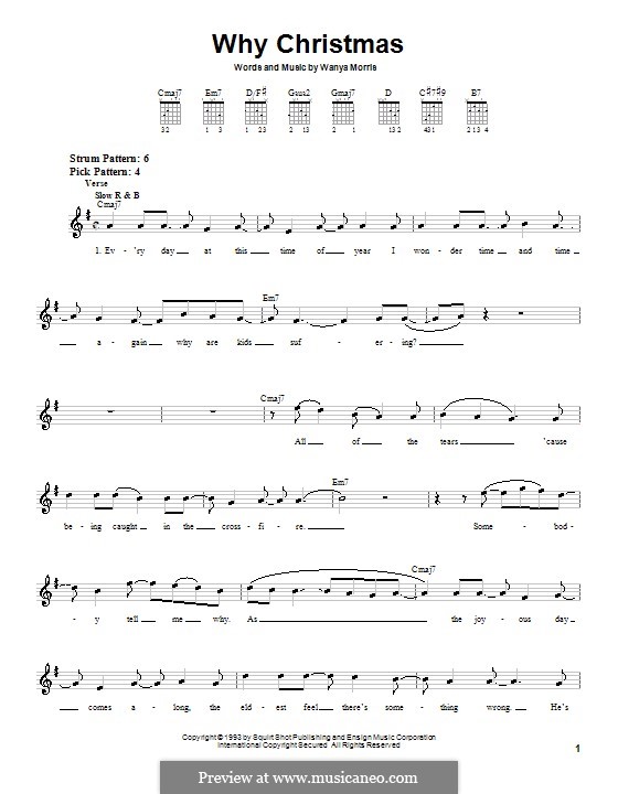 Why Christmas (Boyz II Men): Für Gitarre (Sehr leichte Fassung) by Wanya Morris