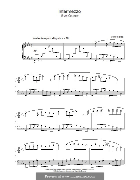 Intermezzo: Für Klavier by Georges Bizet