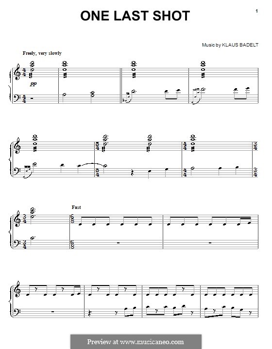 One Last Shot (from Pirates of The Caribbean: The Curse of the Black Pearl): Für Klavier by Klaus Badelt