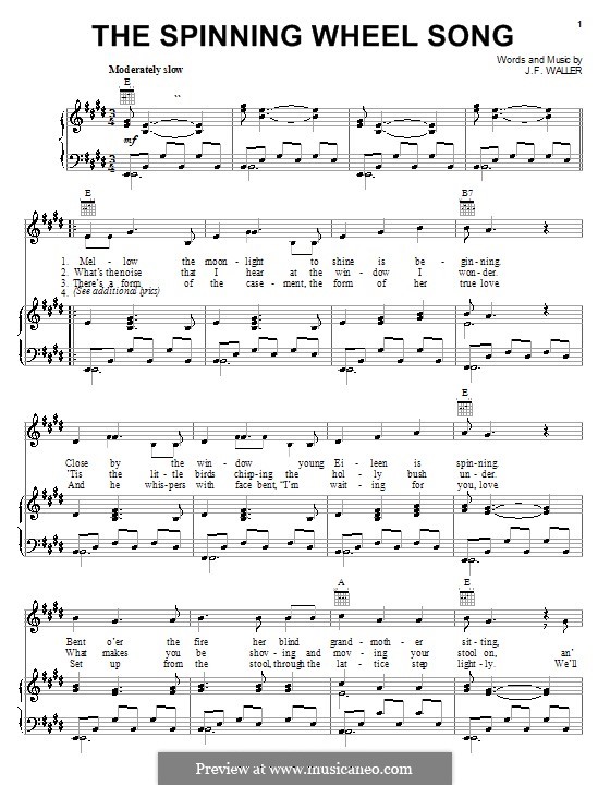 The Spinning Wheel Song von J.F. Waller, D. Murphy Noten auf MusicaNeo