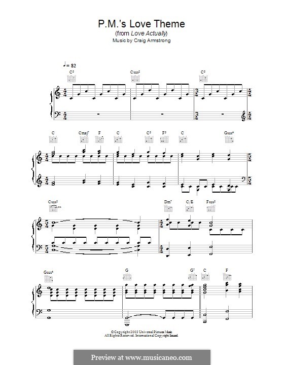P.M.'s Love Theme (from Love Actually): Für Klavier by Craig Armstrong