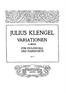 Variationen für Cello und Klavier, Op.19: Variationen für Cello und Klavier by Julius Klengel