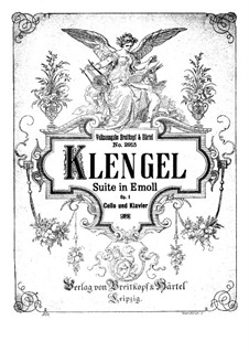 Suite für Cello und Klavier, Op.1: Partitur, Solostimme by Julius Klengel