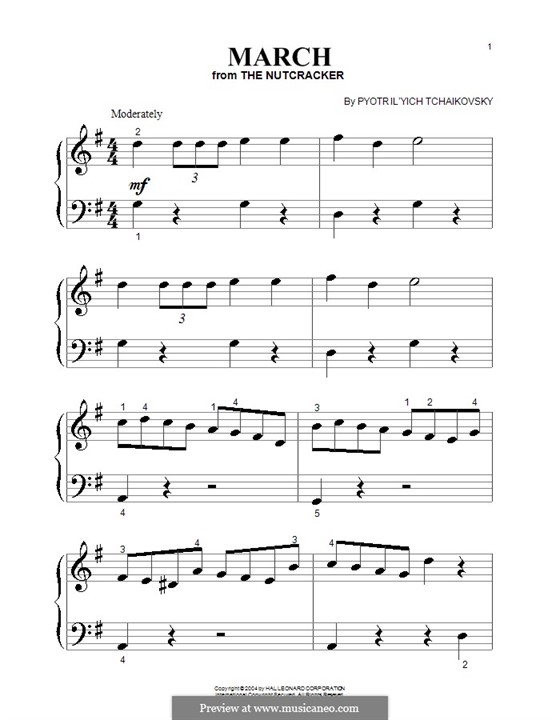 Nr.2 Marsch: Für Klavier (sehr leichte Fassung) by Pjotr Tschaikowski