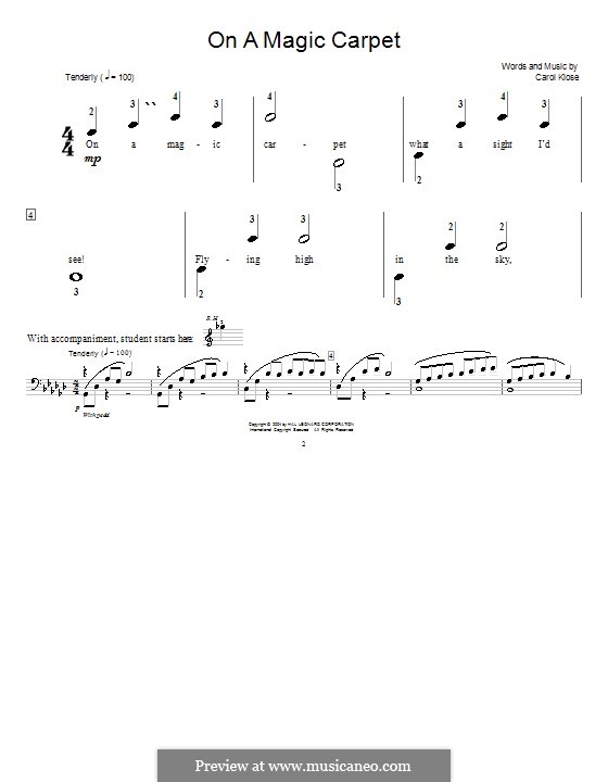 On a Magic Carpet: Für Klavier by Carol Klose