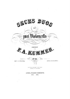 Sechs Duette für zwei Cellos, Op.156: Sechs Duette für zwei Cellos by Friedrich August Kummer