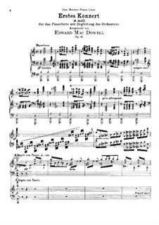 Klavierkonzert Nr.1, Op.15: Version für zwei Klaviere, vierhändig by Edward MacDowell