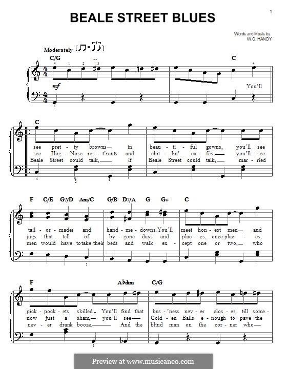 Beale Street Blues: Für Klavier, leicht by William Christopher Handy