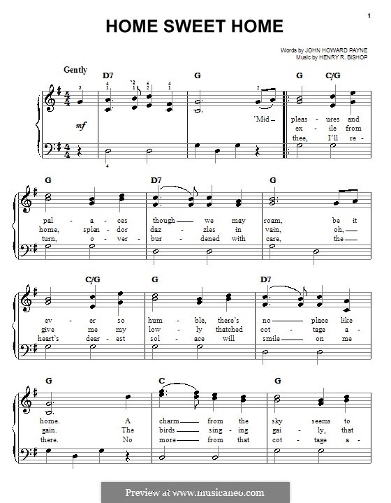 Home, Sweet Home: Für Klavier, leicht by Henry Bishop