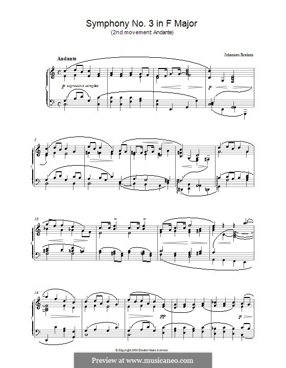 Teil II: Version für Klavier by Johannes Brahms
