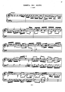 Suite Nr.4 in e-Moll, HWV 429: Für Klavier by Georg Friedrich Händel