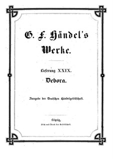 Debora, HWV 51: Vollpartitur by Georg Friedrich Händel