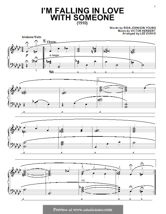 I'm Falling in Love with Someone: Für Klavier by Victor Herbert