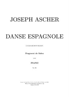 Danse Espagnole, Op.24: Für Klavier (Noten von hohem Qualität) by Joseph Ascher