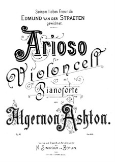 Arioso für Cello und Klavier, Op.43: Arioso für Cello und Klavier by Algernon Ashton