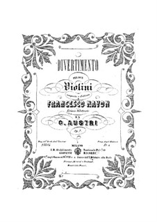 Divertimento für zwei Violinen, Op.7: Divertimento für zwei Violinen by Giuseppe Austri