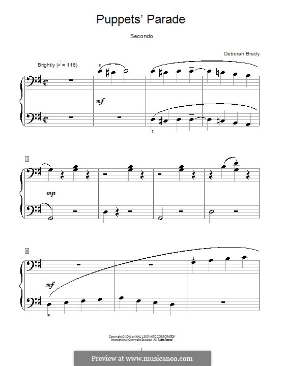 Puppets' Parade: Für Klavier by Deborah Brady