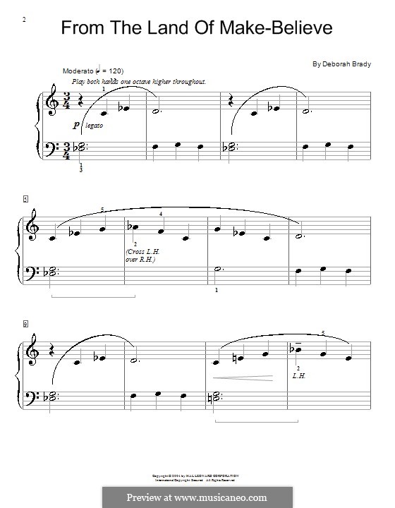 From the Land of Make-Believe: Für Klavier by Deborah Brady