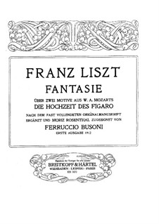 Fantasie über Themen aus 'Die Hochzeit des Figaro' von Mozart: Fantasie über Themen aus 'Die Hochzeit des Figaro' von Mozart by Franz Liszt