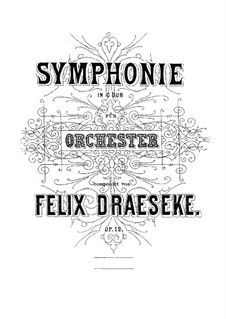 Sinfonie No.1 in G-Dur, Op.12: Vollpartitur by Felix Draeseke