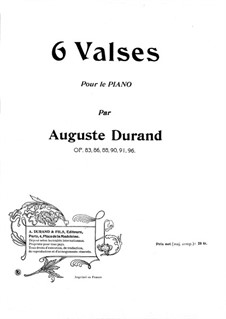 Waltz in E Flat Major, Op.83: Para Piano by Auguste Durand