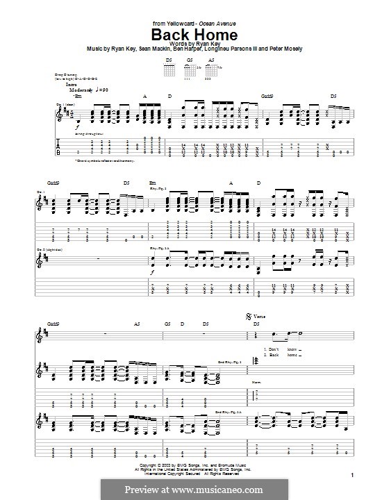 Back Home (Yellowcard) por B. Harper, L. Parsons III, P. Mosely, R. Key