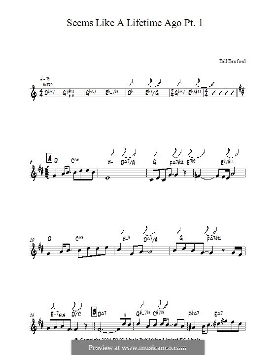 Seems Like a Lifetime Ago. Pt. 1: Para Piano by Bill Bruford