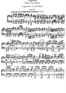 Legends for Piano Four Hands, B.117 Op.59: set completo by Antonín Dvořák